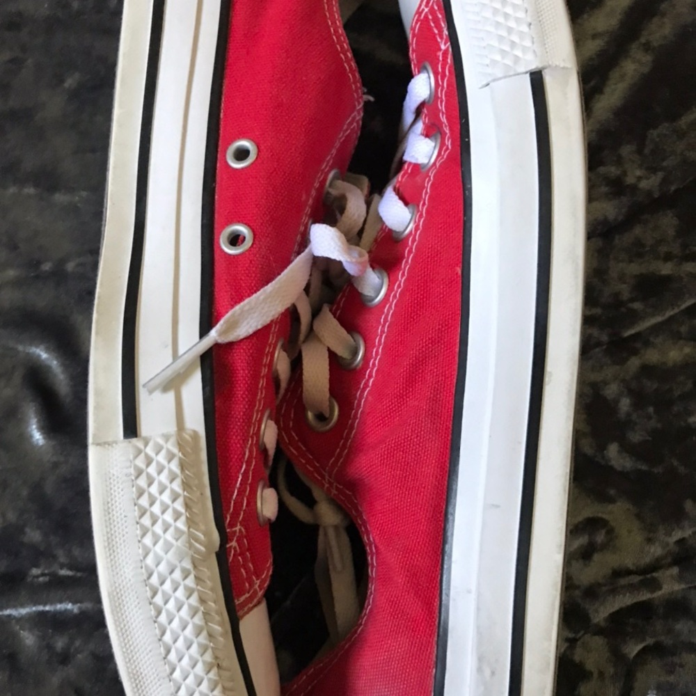 Converse red shoes size 8